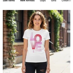 Paul McCartney TShirt with Pink LOVE Graphic